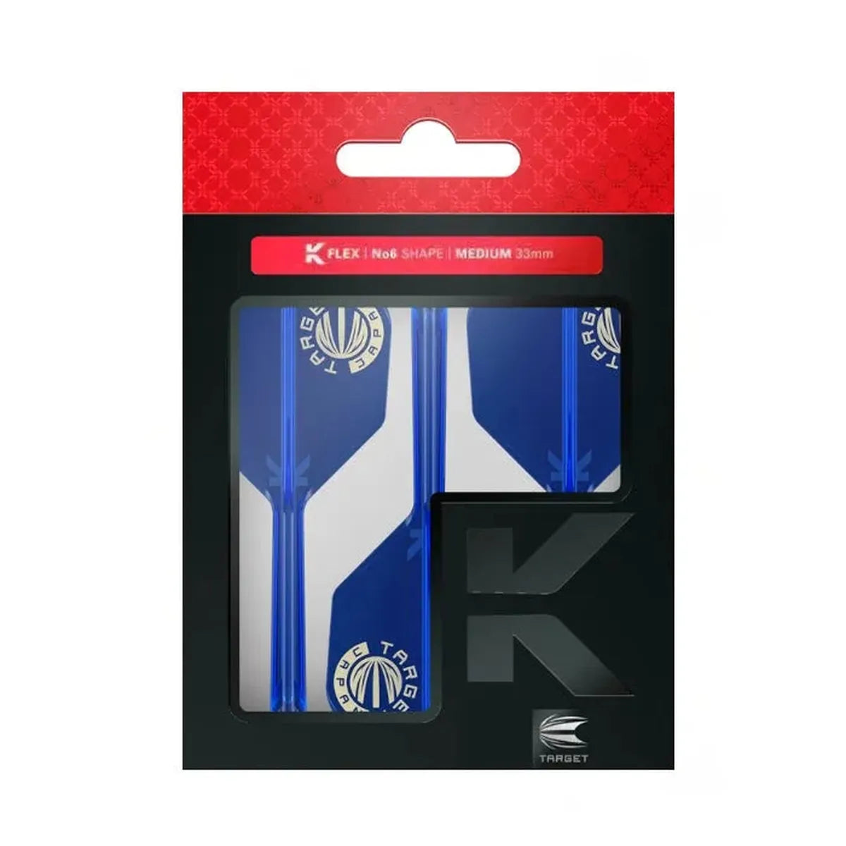 Target Japan Gold Logo Blue K-Flex Flight System No6-5-Medium-Premier Darts