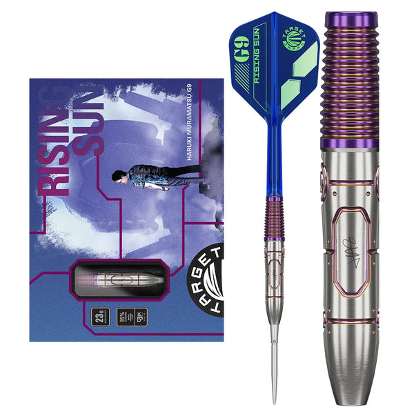 Target Japan Haruki Muramatsu Rising Sun G9 95% Tungsten Steel Tip Darts-1-23 GRAM-Premier Darts
