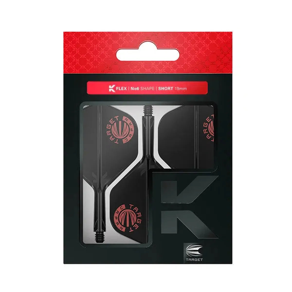Target Japan Logo Black Limited Edition K-Flex Flight System No2-3-Short-Premier Darts