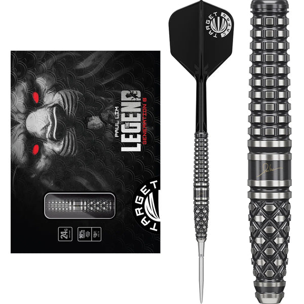 Target Japan Paul Lim The Legend Gen 8 SP 90% Tungsten Steel Tip Darts-1-24 GRAM-Premier Darts