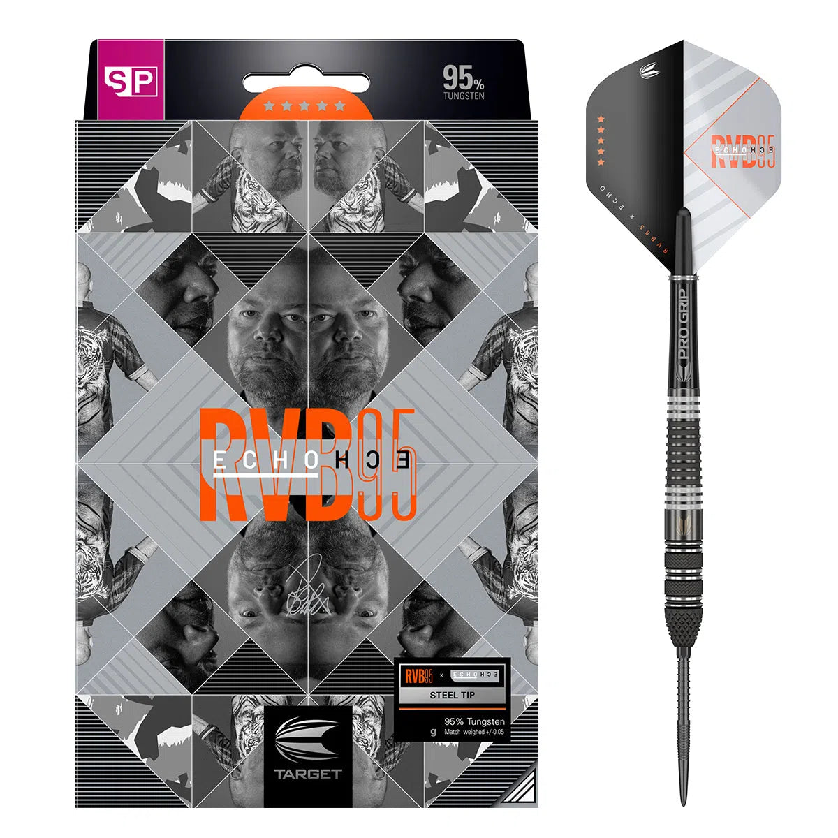 Target RVB x Echo 95% Tungsten Steel Tip Darts