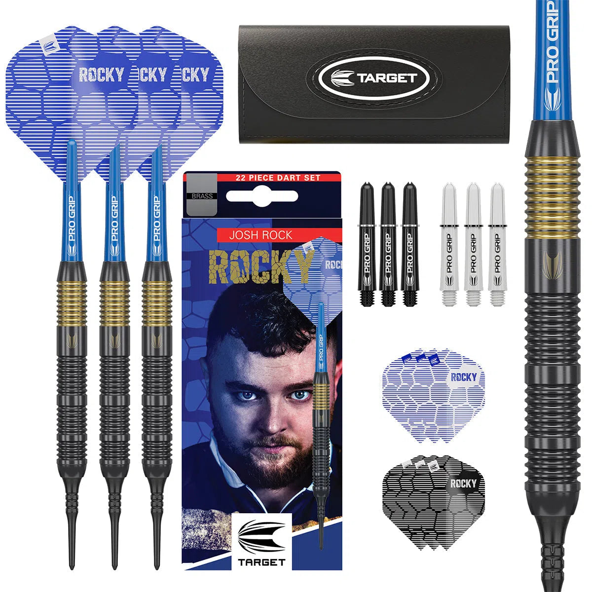 Target Darts Josh Rock Brass Soft Tip Darts