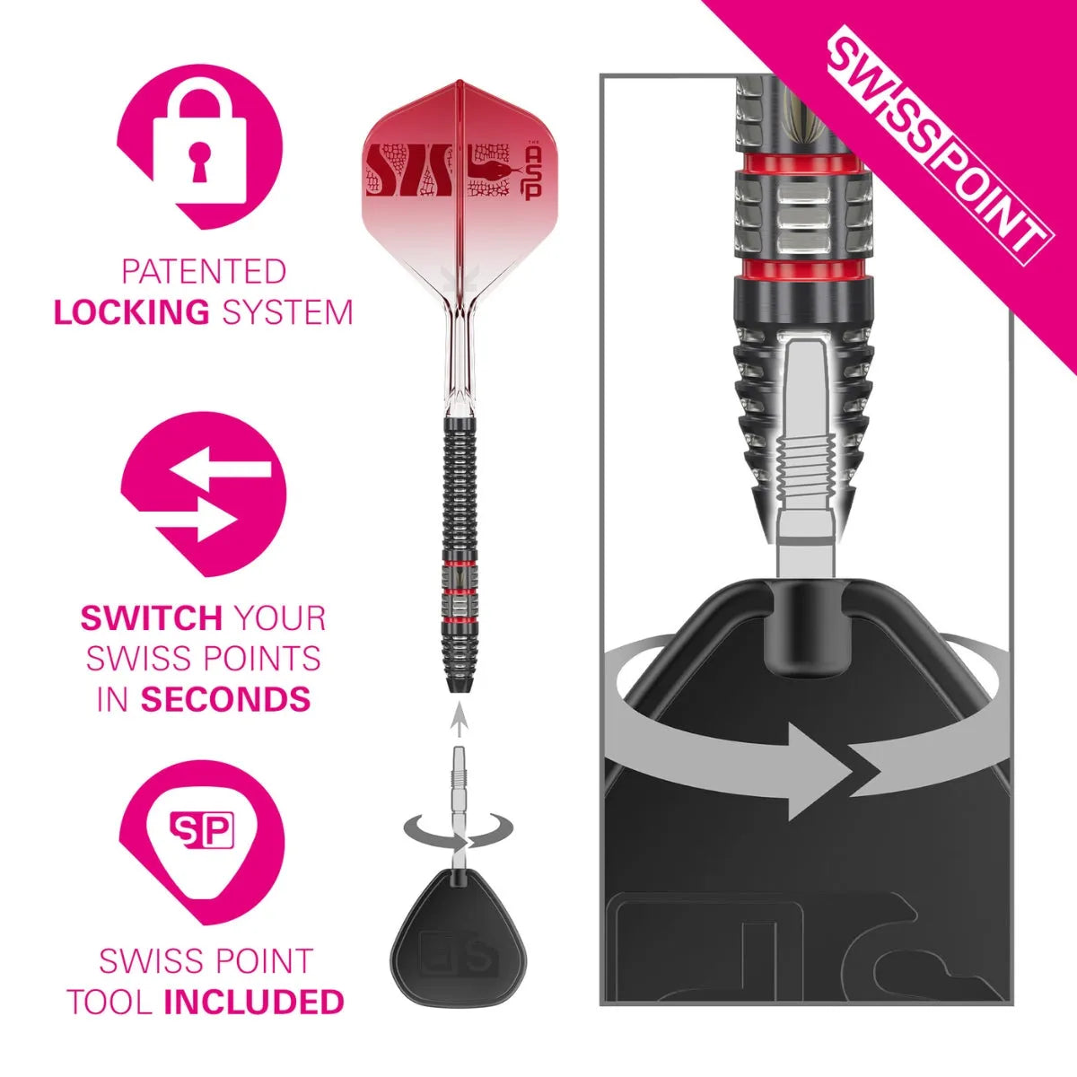 Target Darts Nathan Aspinall 95K 95% Tungsten Steel Tip Darts