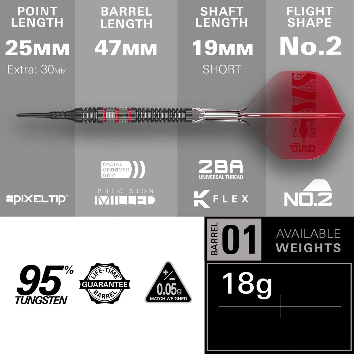 Target Darts Nathan Aspinall 95K 95% Tungsten Soft Tip Darts