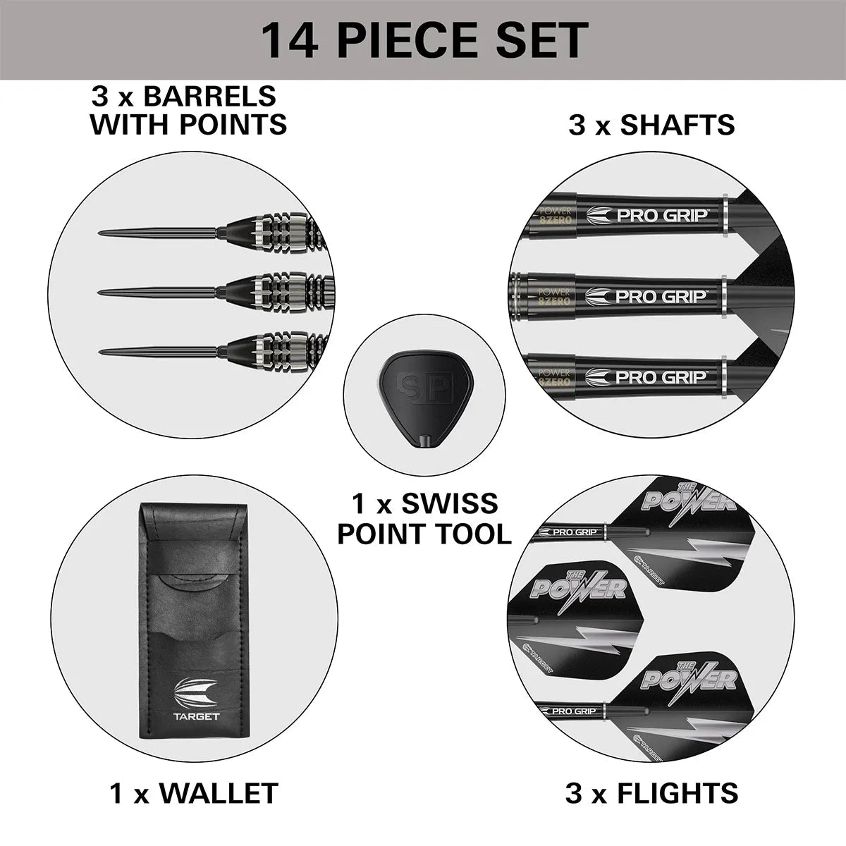 Target Darts Phil Taylor Power 8Zero 4 SP 80% Tungsten Steel Tip Darts