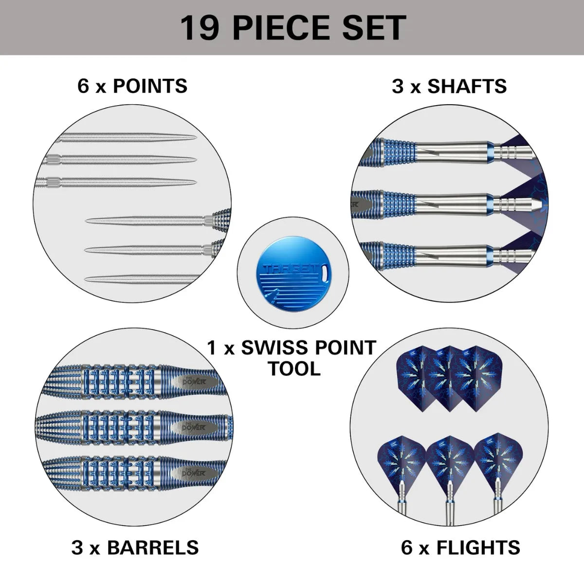 Target Darts Phil Taylor Power Gx2 SP 95% Tungsten Steel Tip Darts