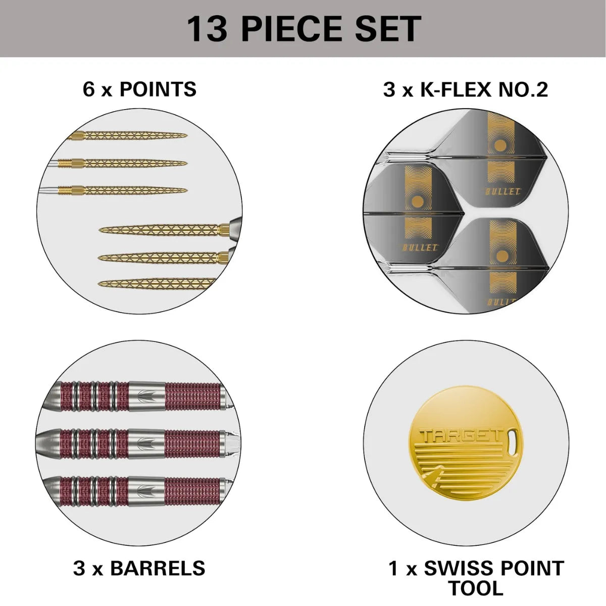 Target Darts Stephen Bunting 95K SP 95% Tungsten Steel Tip Darts