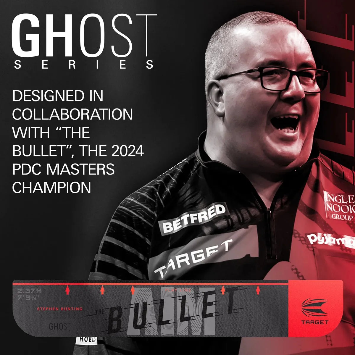 Target Darts Stephen Bunting Ghost Series Throw Line-2-Premier Darts