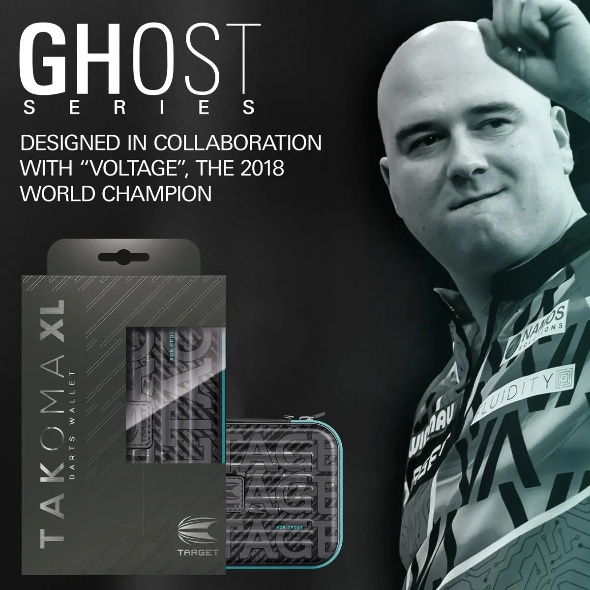 Target Darts Takoma Ghost Series Rob Cross XL Case