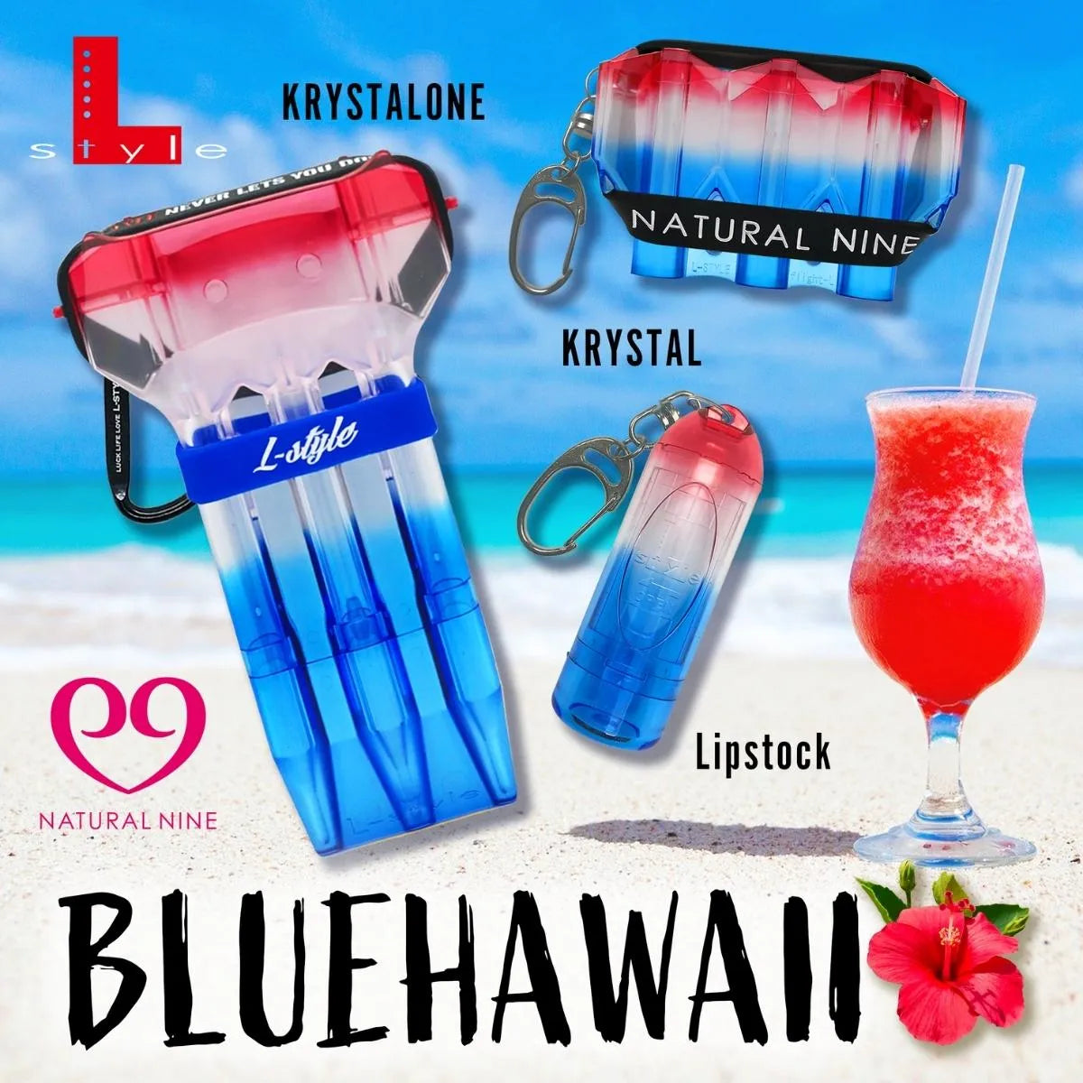 L-Style Darts N9 Krystal One Tri-Colour Blue Hawaii Flight Case-2-Premier Darts