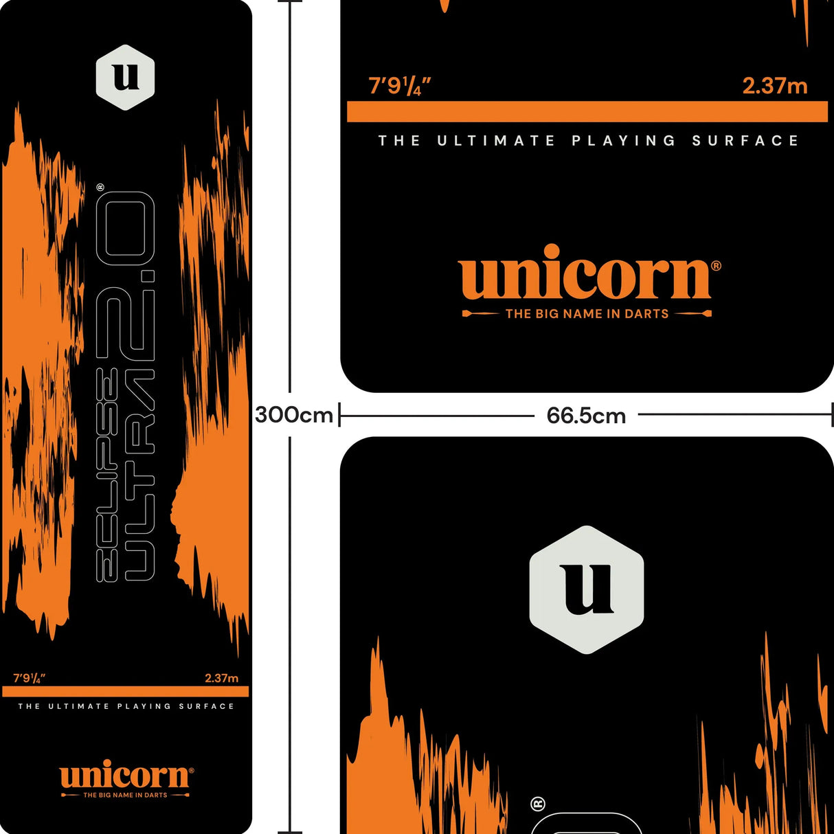 Unicorn Eclipse 2.0 Board, Surround & Mat Bundle-13-Premier Darts
