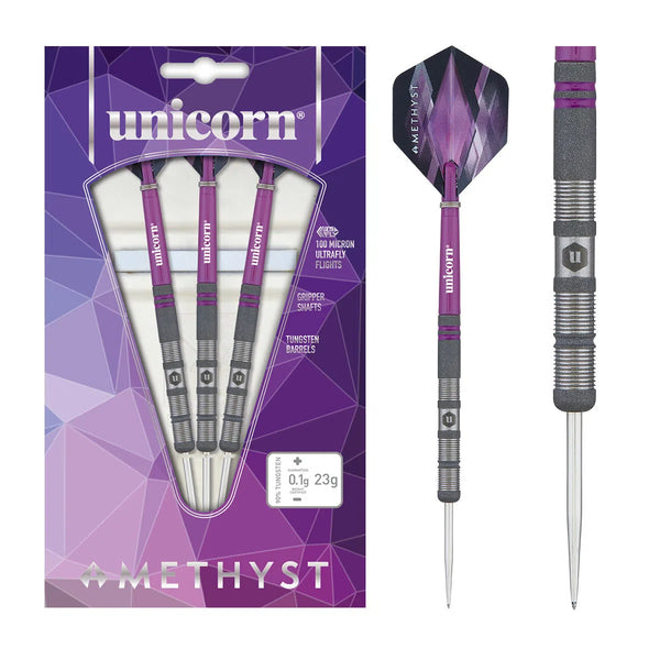 Unicorn Amethyst 1 90% Tungsten Steel Tip Darts-1-21 GRAM-Premier Darts