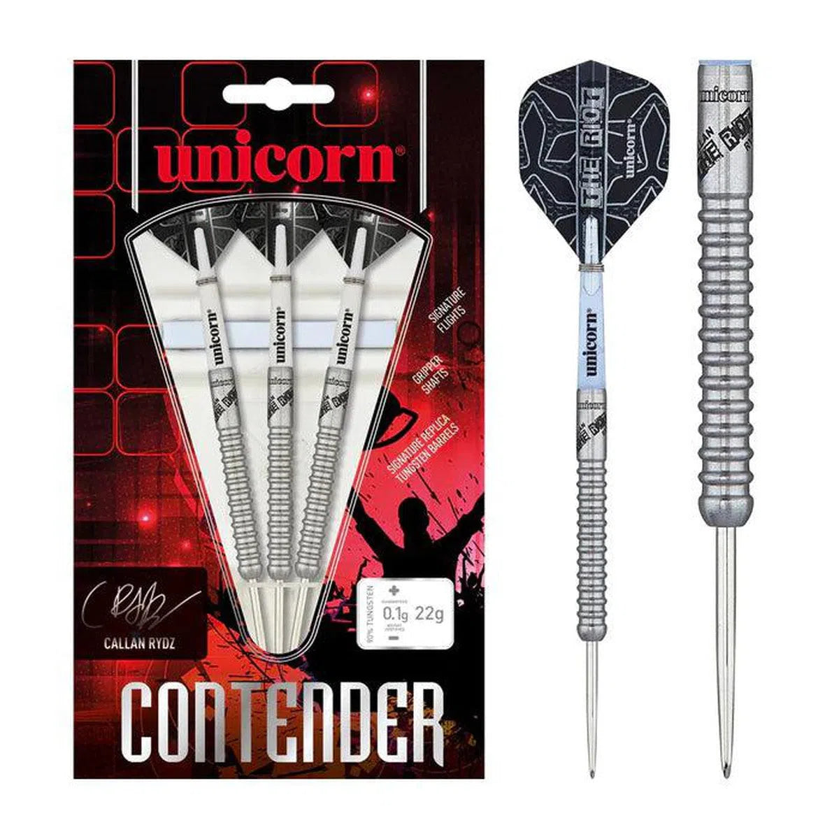 Unicorn Callan Rydz Contender 90% Tungsten Steel Tip Darts