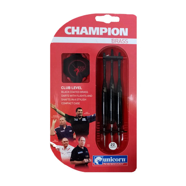 Unicorn Champion Club Level Brass Steel Tip Darts-1-22 GRAM-Premier Darts