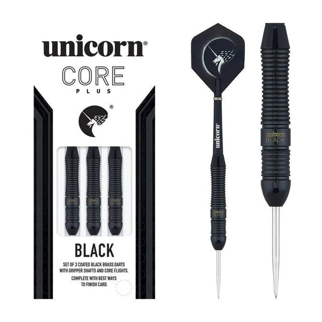 Unicorn Core Plus Win Black Brass Style 1 Steel Tip Darts