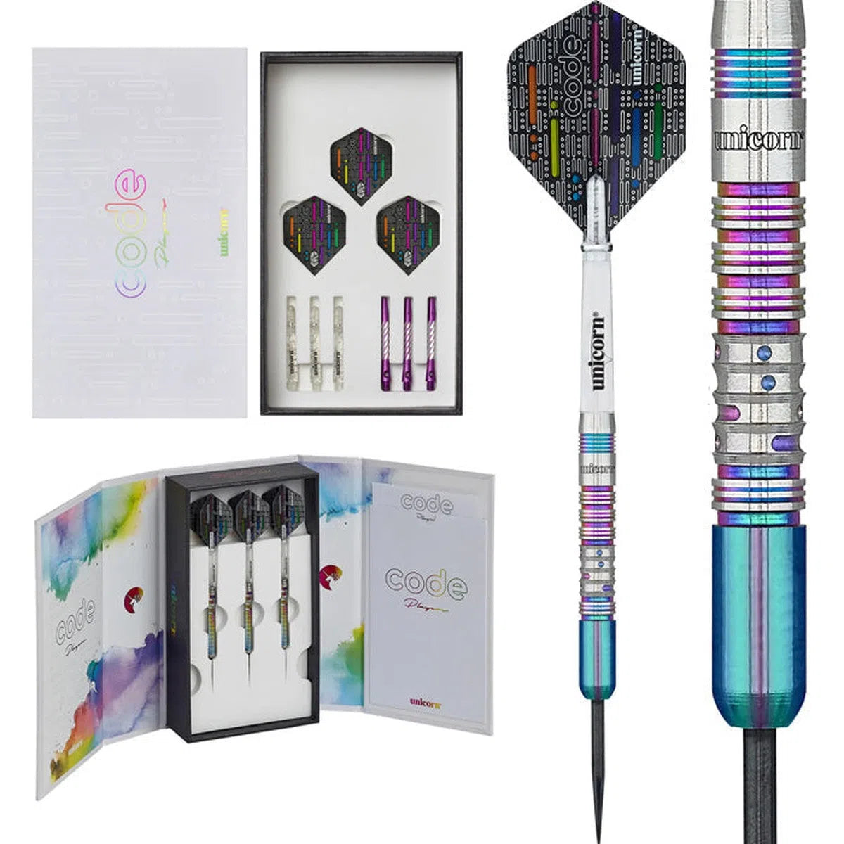 Unicorn Dimitri Van Den Bergh Code 90% Tungsten Steel Tip Darts
