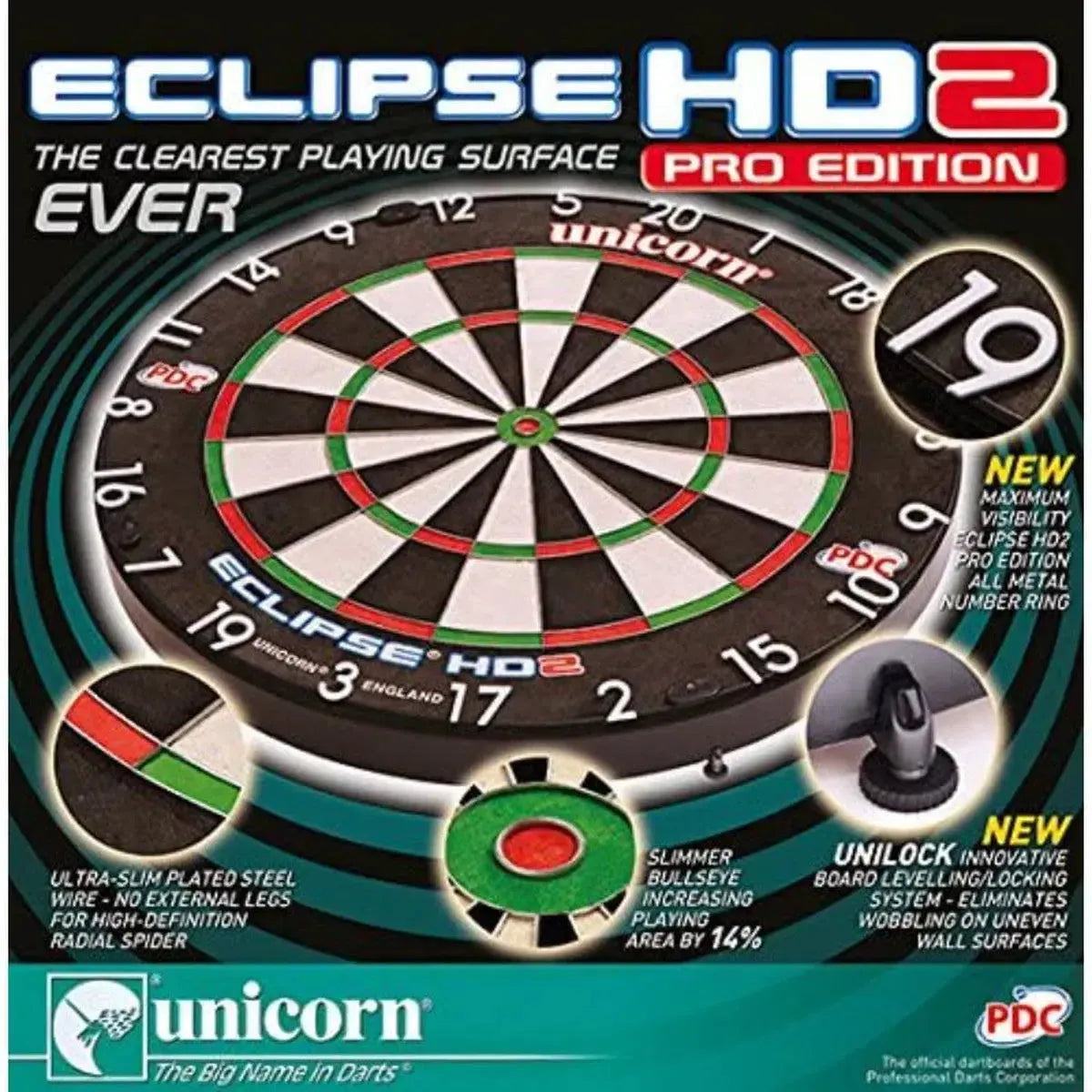 Unicorn Eclipse HD2 Professional Dartboard-2-Premier Darts