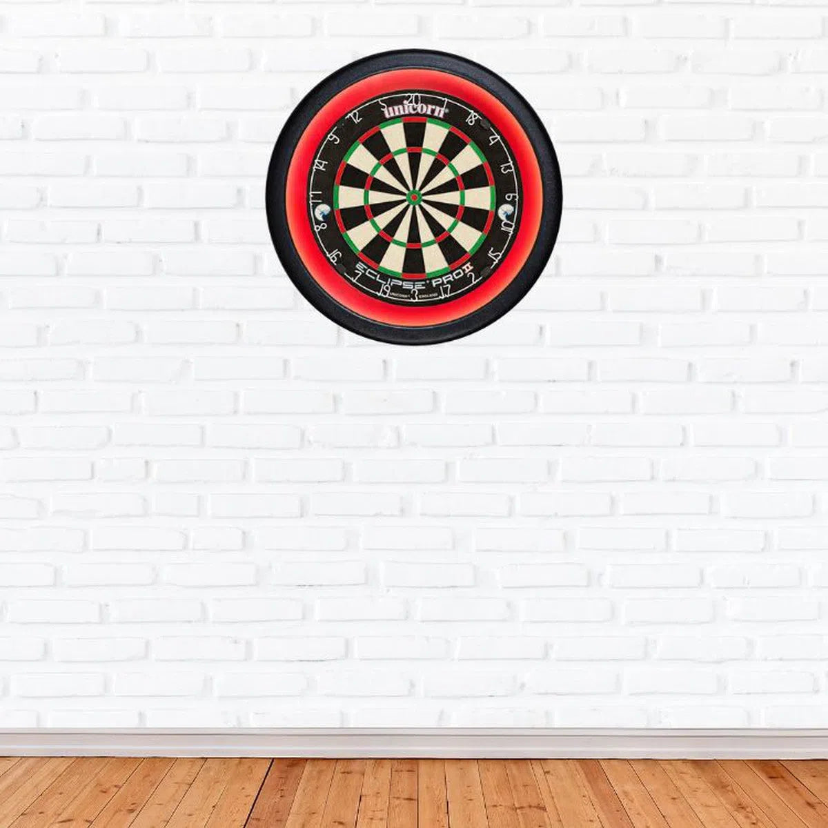 Unicorn Eclipse Pro 2 Dartboard and Solar 2 Illuminated Surround Bundle