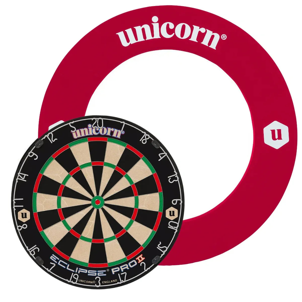 Unicorn Eclipse Pro 2 Dartboard Ultimate Custom Bundle-5-Striker Red-None-None-Premier Darts