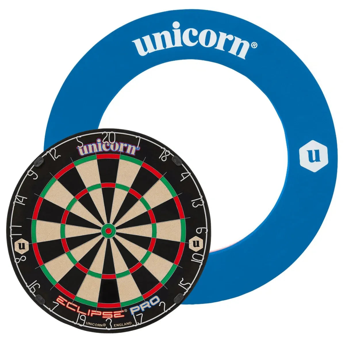 Unicorn Eclipse Pro Dartboard Ultimate Custom Bundle-6-Striker Blue-None-None-Premier Darts