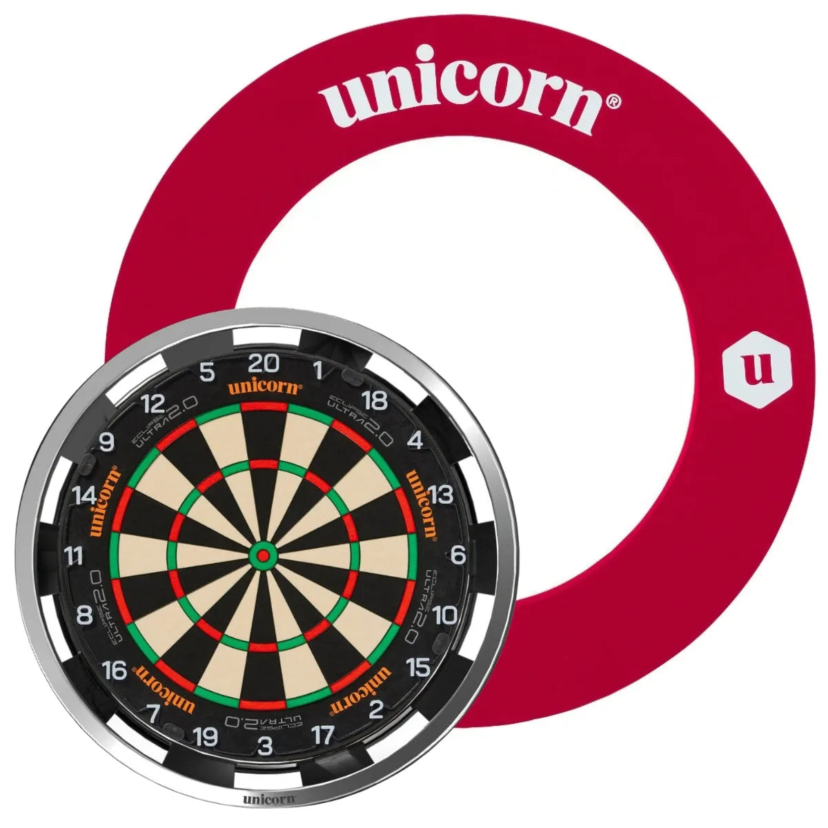 Unicorn Eclipse Ultra 2.0 Dartboard Ultimate Custom Bundle-12-Striker Red-Solar Flare-None-Premier Darts
