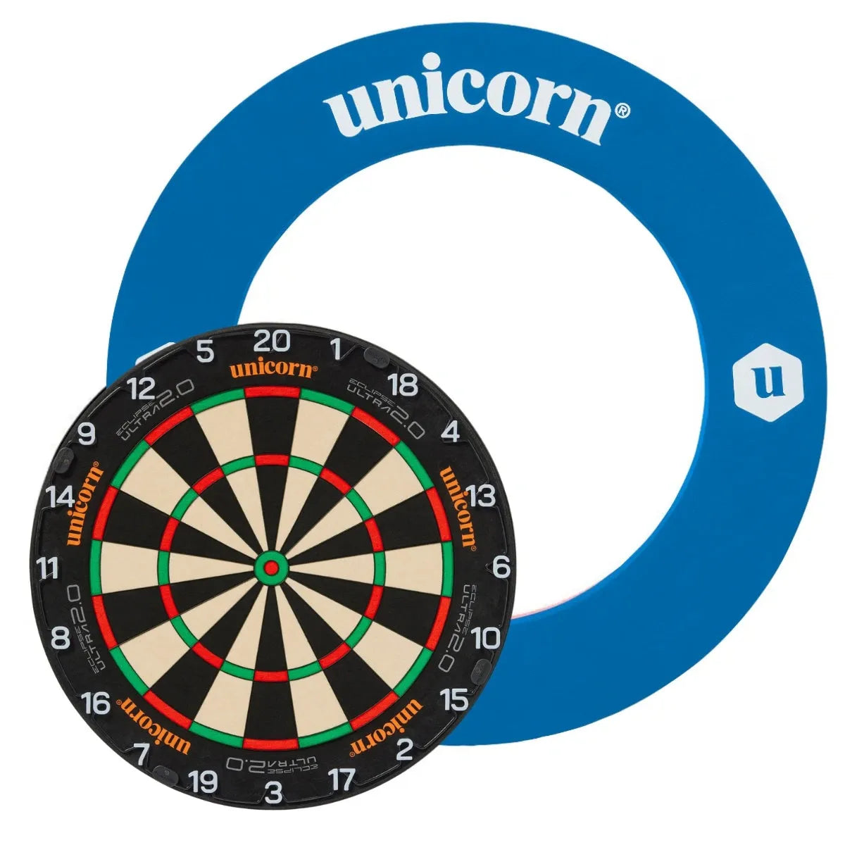 Unicorn Eclipse Ultra 2.0 Dartboard Ultimate Custom Bundle-6-Striker Blue-None-None-Premier Darts