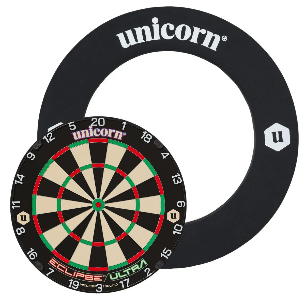 Unicorn Eclipse Ultra Dartboard Ultimate Custom Bundle-4-Striker Black-None-None-Premier Darts