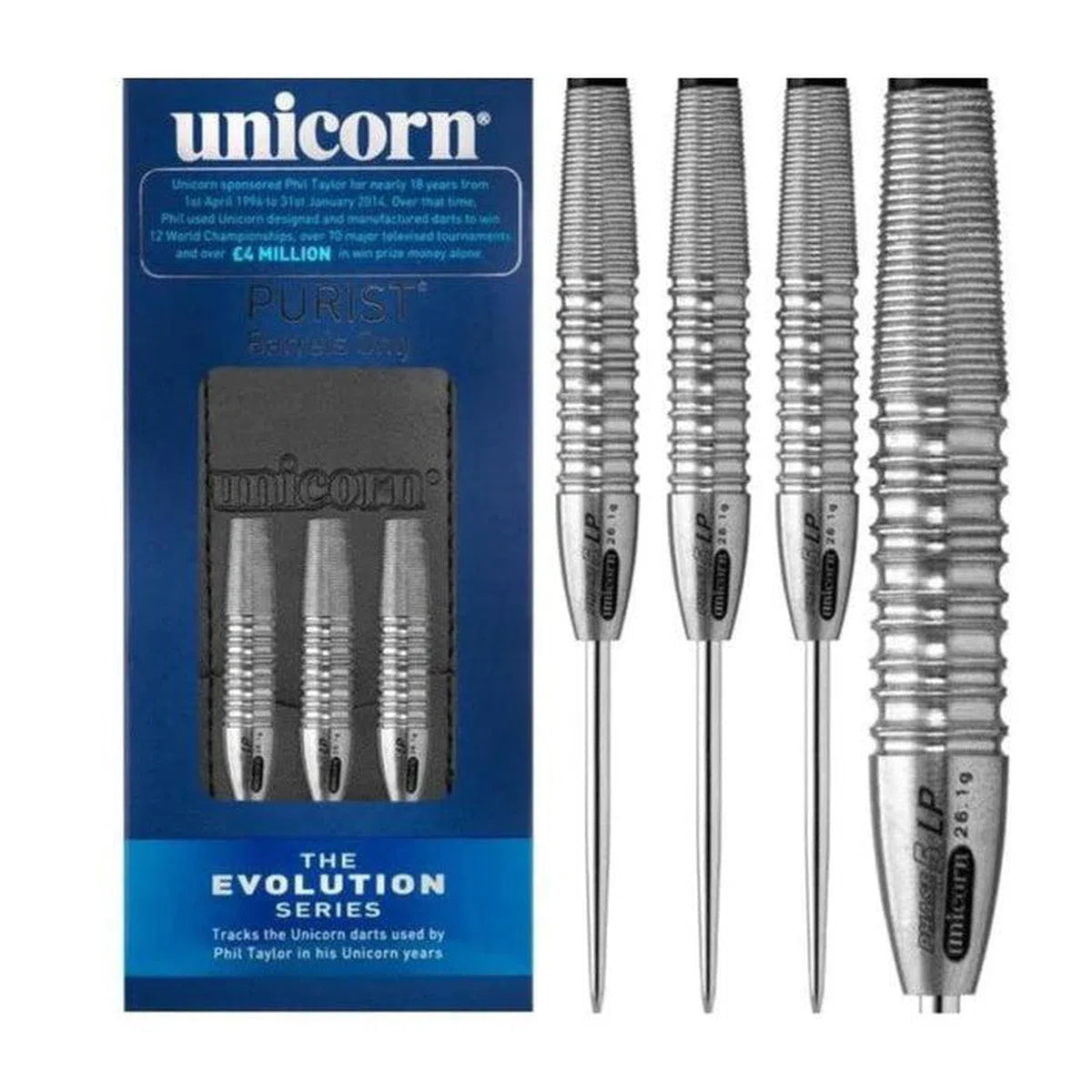 Unicorn Evolution Purist Phase 5 LP 95% Tungsten Steel Tip Darts