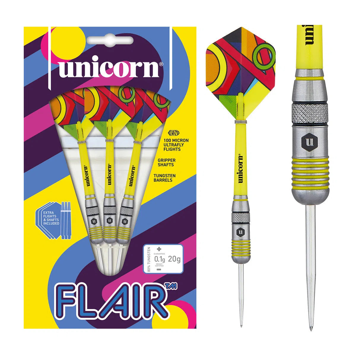 Unicorn Flair 1 80% Tungsten Steel Tip Darts