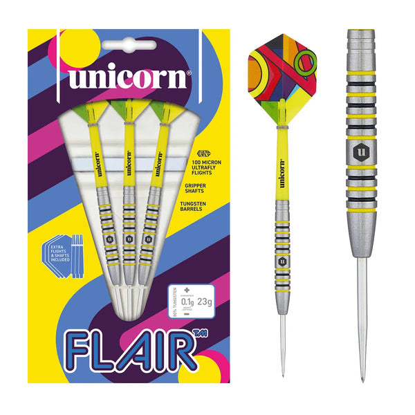 Unicorn Flair 4 80% Tungsten Steel Tip Darts-1-23 GRAM-Premier Darts