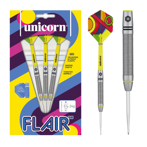 Unicorn Flair 5 80% Tungsten Steel Tip Darts-1-24 GRAM-Premier Darts