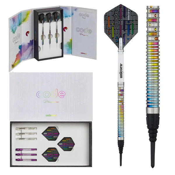 Unicorn Gary Anderson Code 80% Tungsten Soft Tip Darts-1-18 GRAM-Premier Darts