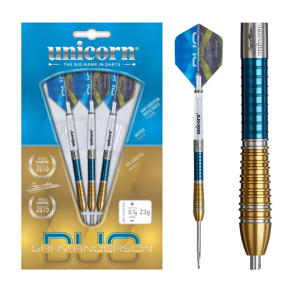Unicorn Gary Anderson Phase 6 Duo 90% Tungsten Steel Tip Darts-1-21 GRAM-Premier Darts