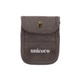 Unicorn Grey Flocked Leather Pouch