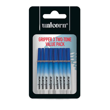 Unicorn Gripper 3 Two Tone Blue/White Shafts Value Pack x 5