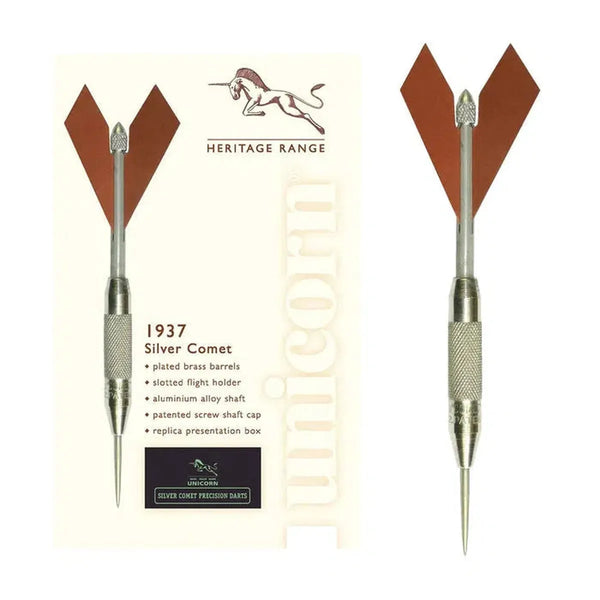 Unicorn Heritage 1937 Silver Comet Brass Darts-1-23 GRAM-Premier Darts