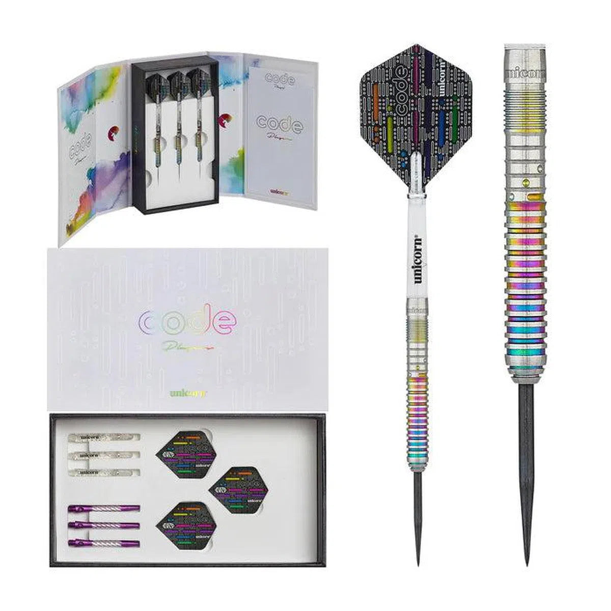 Unicorn Ian White Code 90% Tungsten Steel Tip Darts