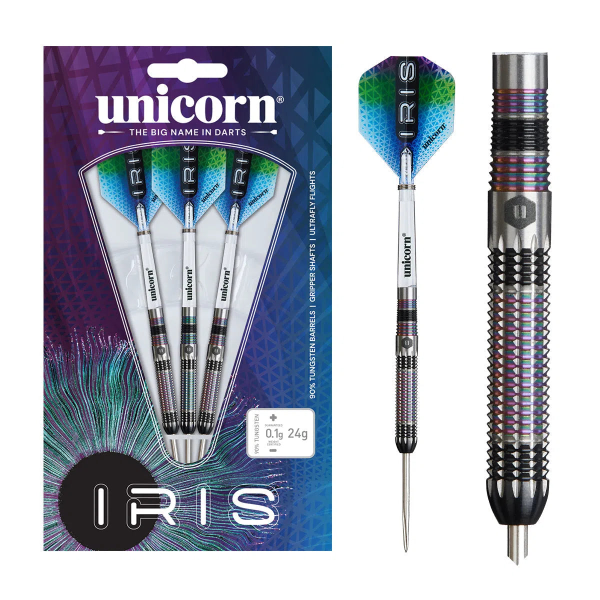 Unicorn Iris 90% Tungsten Steel Tip Darts