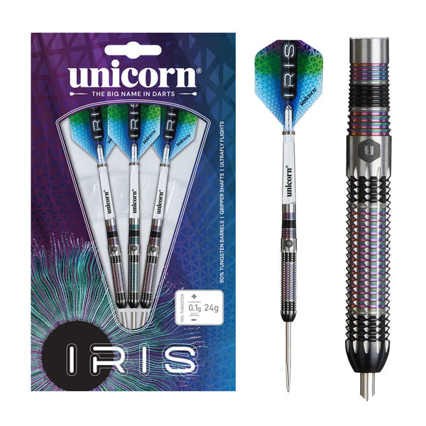 Unicorn Iris 90% Tungsten Steel Tip Darts-1-22 GRAM-Premier Darts