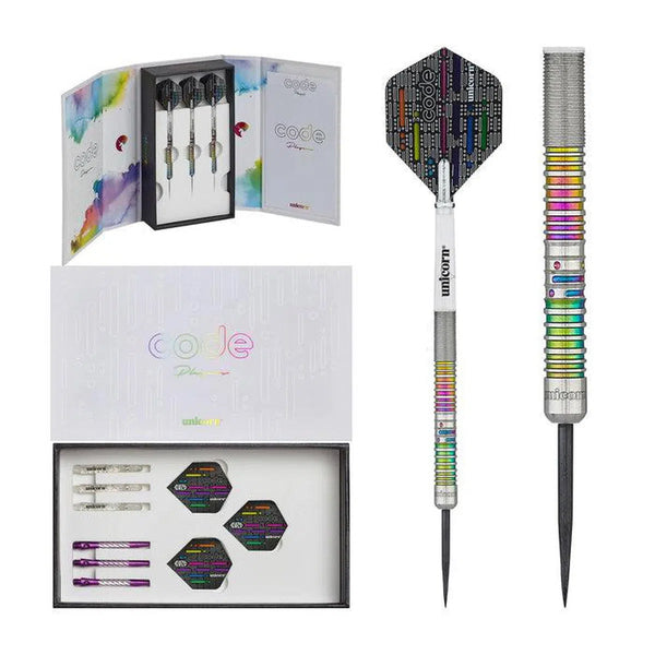 Unicorn James Wade Code 90% Tungsten Steel Tip Darts-1-20 GRAM-Premier Darts