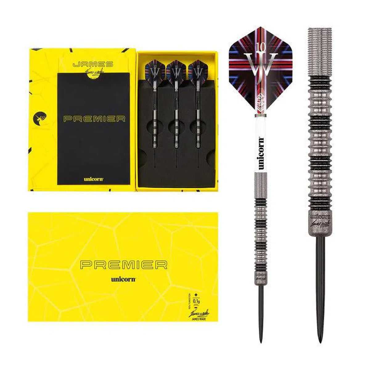 Unicorn James Wade Premier 90% Tungsten Steel Tip Darts