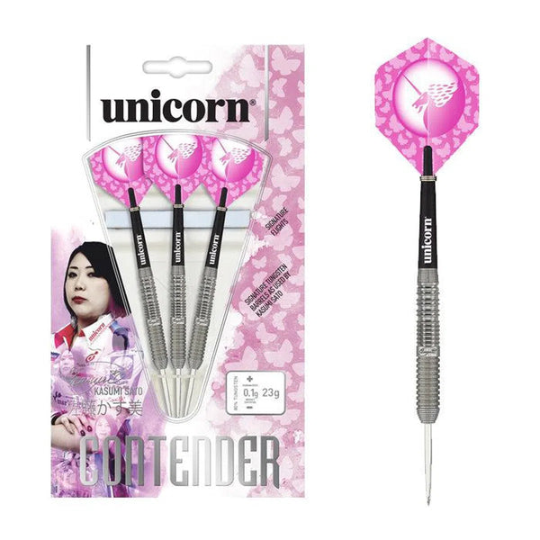 Unicorn Kasumi Sato Contender 90% Tungsten Steel Tip Darts-1-23 GRAM-Premier Darts