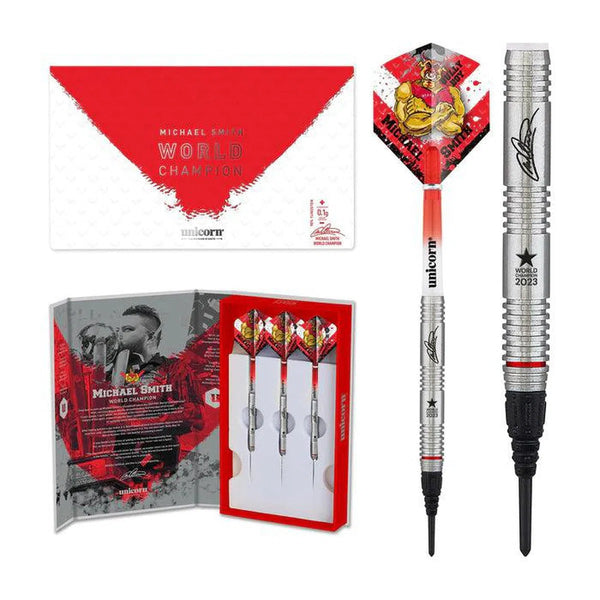 Unicorn Michael Smith World Champion Edition 90% Tungsten Soft Tip Darts-1-19 GRAM-Premier Darts