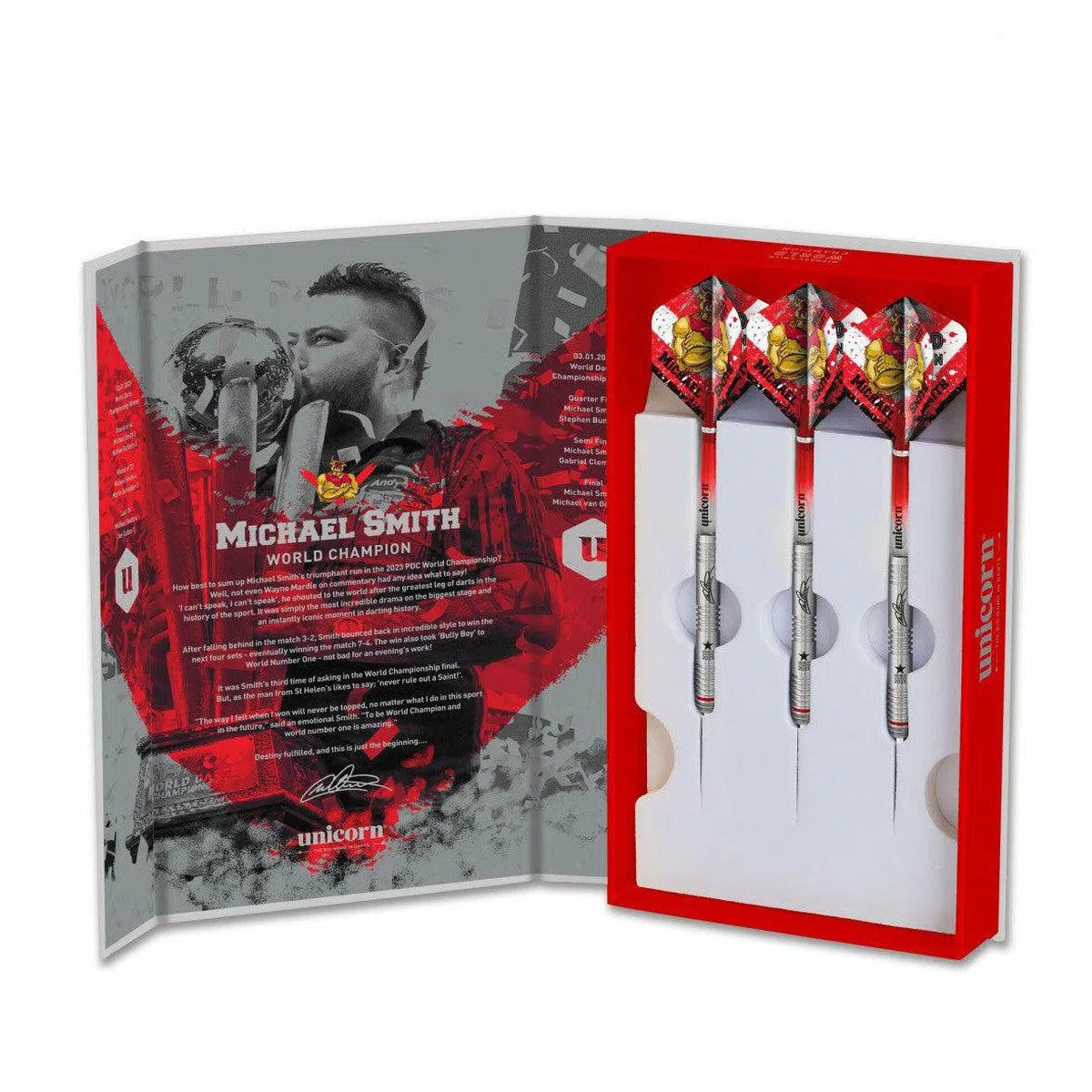 Unicorn Michael Smith World Champion Edition 90% Tungsten Steel Tip Darts