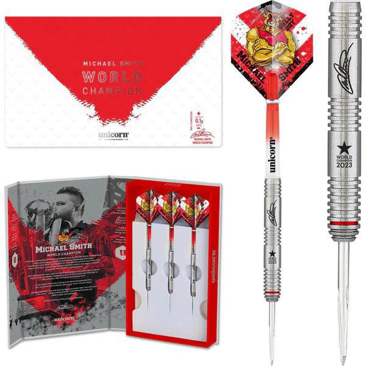 Unicorn Michael Smith World Champion Edition 90% Tungsten Steel Tip Darts
