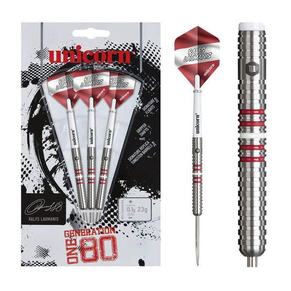 Unicorn Ralfs Laumanis Gen1 90% Tungsten Steel Tip Darts-1-23 GRAM-Premier Darts