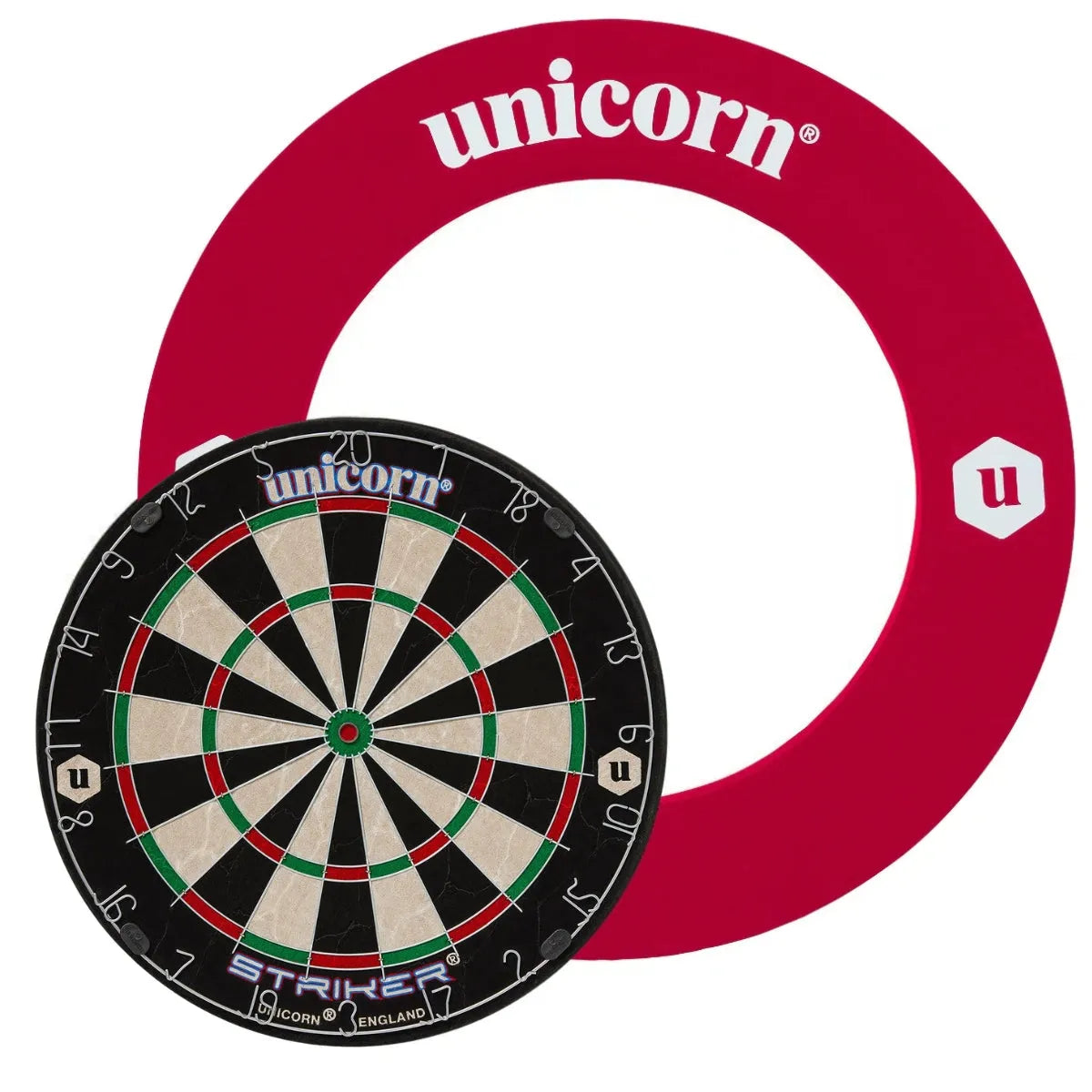 Unicorn Striker Dartboard Ultimate Custom Bundle-4-Striker Red-None-None-Premier Darts