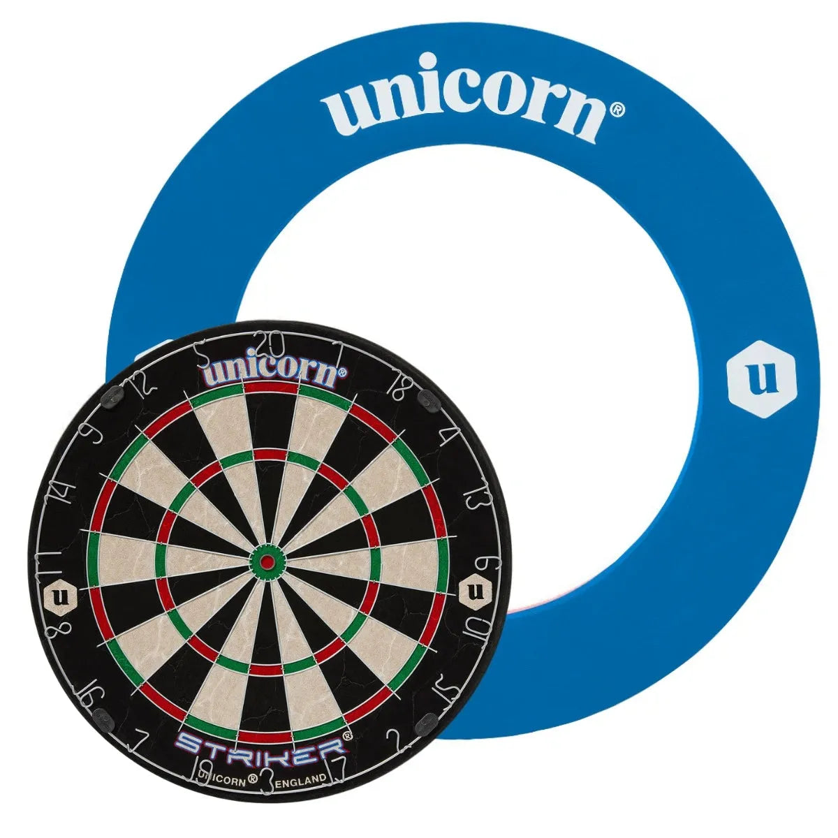Unicorn Striker Dartboard Ultimate Custom Bundle-5-Striker Blue-None-None-Premier Darts