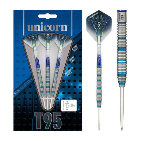 Unicorn T95 Core XL Blue Style 1 95% Tungsten Steel Tip Darts