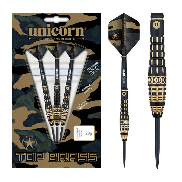 Unicorn Top Brass Style 4 Steel Tip Darts-1-20 GRAM-Premier Darts
